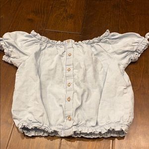 Blue Cropped Zara Kids Tee